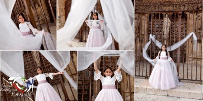 Reportaje fotos de comunión de trillizos en Soria